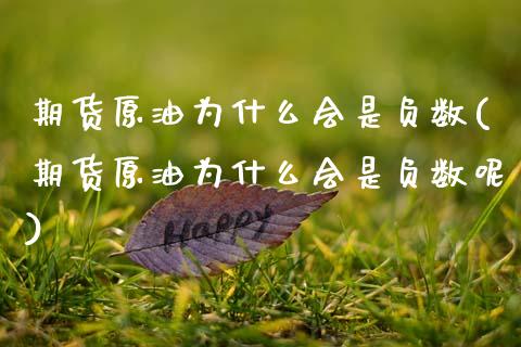 期货原油为什么会是负数(期货原油为什么会是负数呢)_https://www.tuowei-mould.com_EIA_第1张