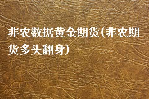非农数据黄金期货(非农期货多头翻身)_https://www.tuowei-mould.com_国际期货_第1张